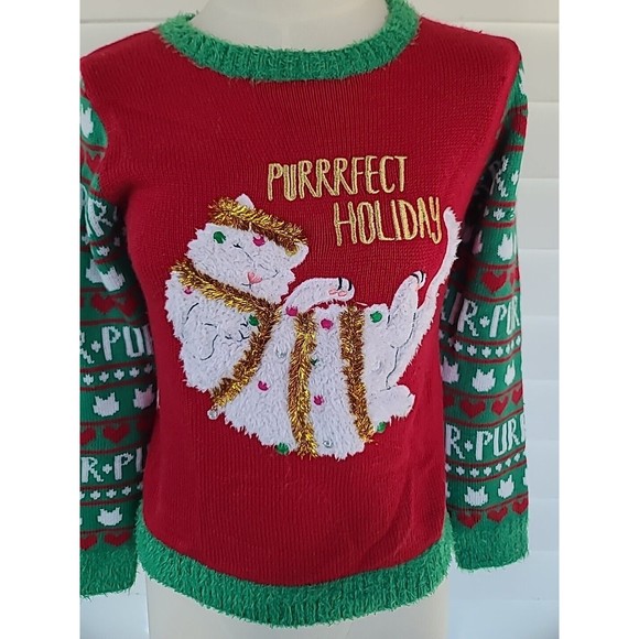 It's Our Time Christmas Cat Sweater - Picture 2 of 10